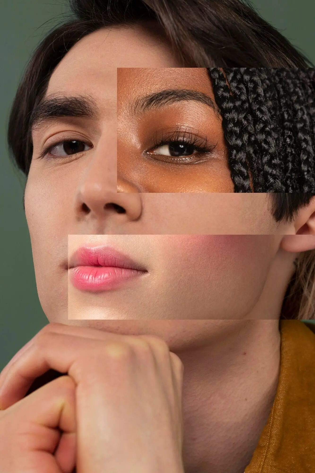 Концепция объединения черт лица